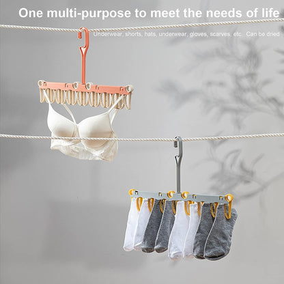 Foldable cloth dryer hanger by FIZZI SHOP shown in open position with multiple drying arms for laundry organization