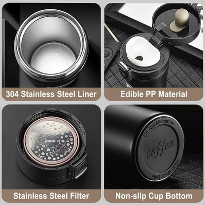 FIZZI SHOP 500ml coffee mug with a handle, white ceramic, perfect for hot beverages and daily use.