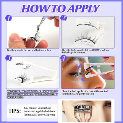 Reusable magnetic eyelashes from FIZZI SHOP, showcasing sleek, natural-looking false eyelashes with magnetic strips for easy application.