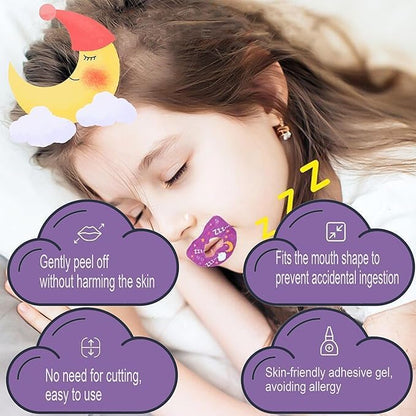 FIZZI SHOP anti snoring lips strips in a box, 30 pieces, showing the strips designed to reduce snoring and improve sleep quality.