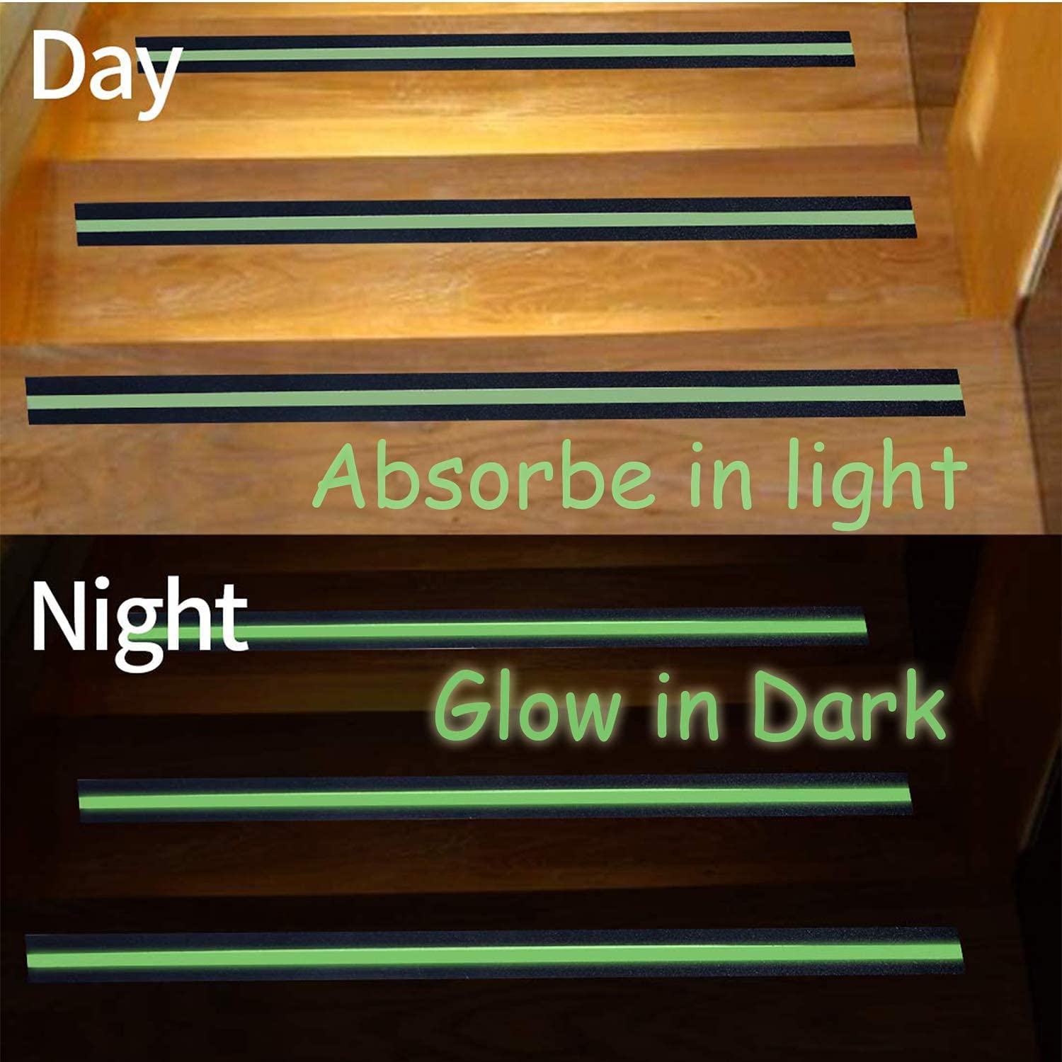 Anti-slip glow tape by FIZZI SHOP JK SIDHU, showing reflective, glow-in-the-dark adhesive tape on a surface for safety.