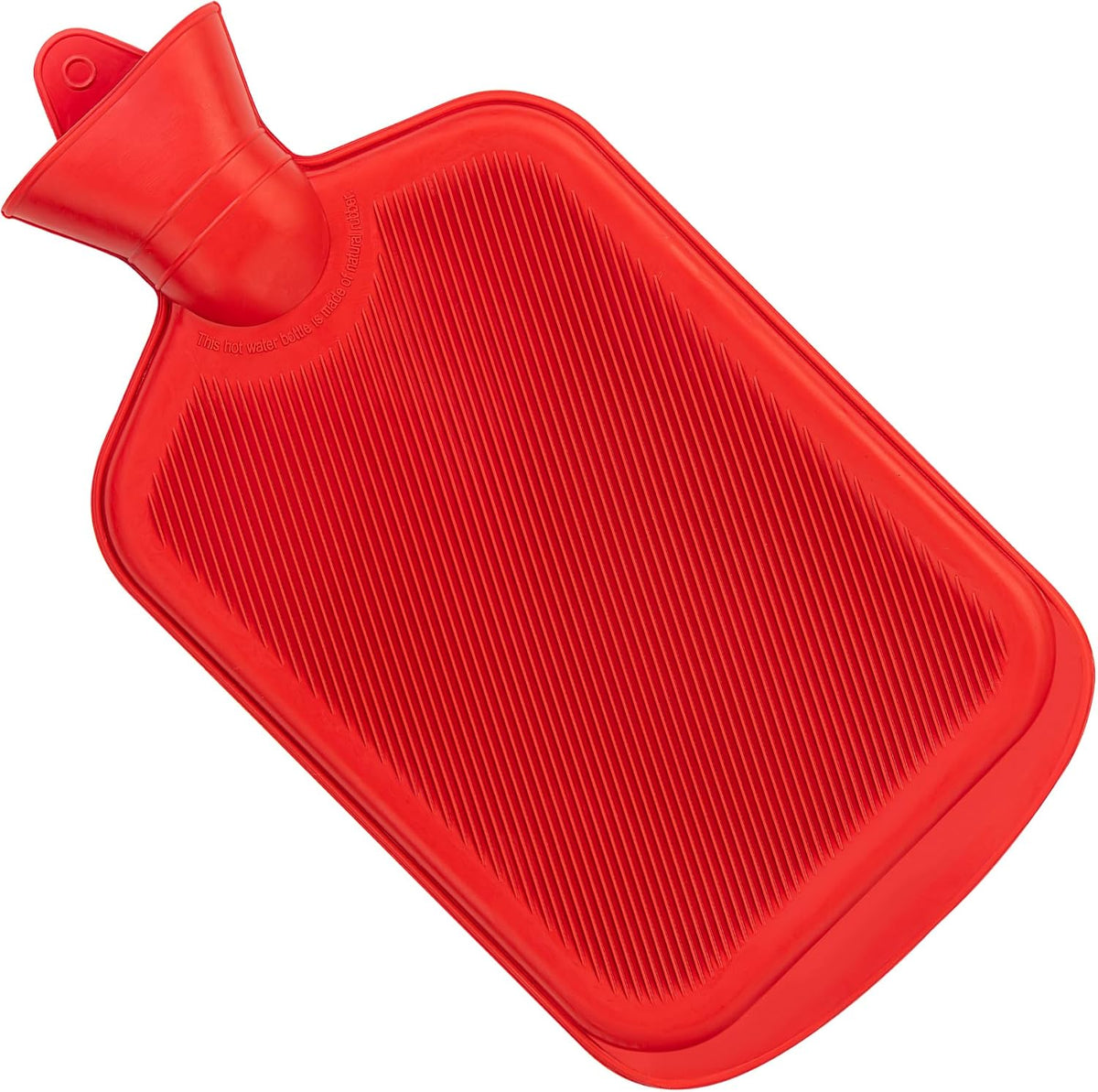 FIZZI SHOP JK SIDHU 1000 ml hot water bag in red with soft rubber exterior and sturdy screw cap for hot water therapy.