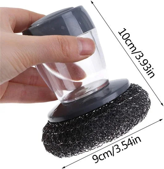 Wire palm dish cleaner brush by FIZZI SHOP with sturdy wire bristles for effective sink and kitchen cleaning tasks.