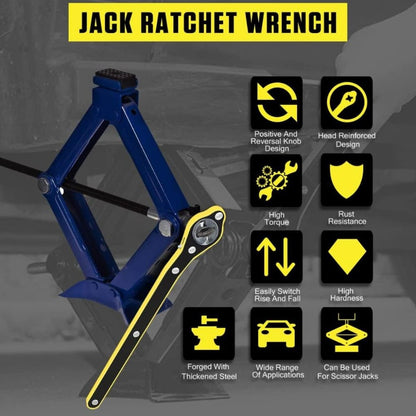 Universal car jack wrench by FIZZI SHOP JK SIDHU, showing a sturdy metal tool with a handle for vehicle lifting.