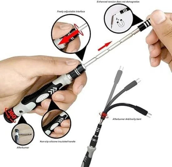 FIZZI SHOP 115-in-1 screwdriver set with various interchangeable bits and ergonomic handle for versatile repair projects