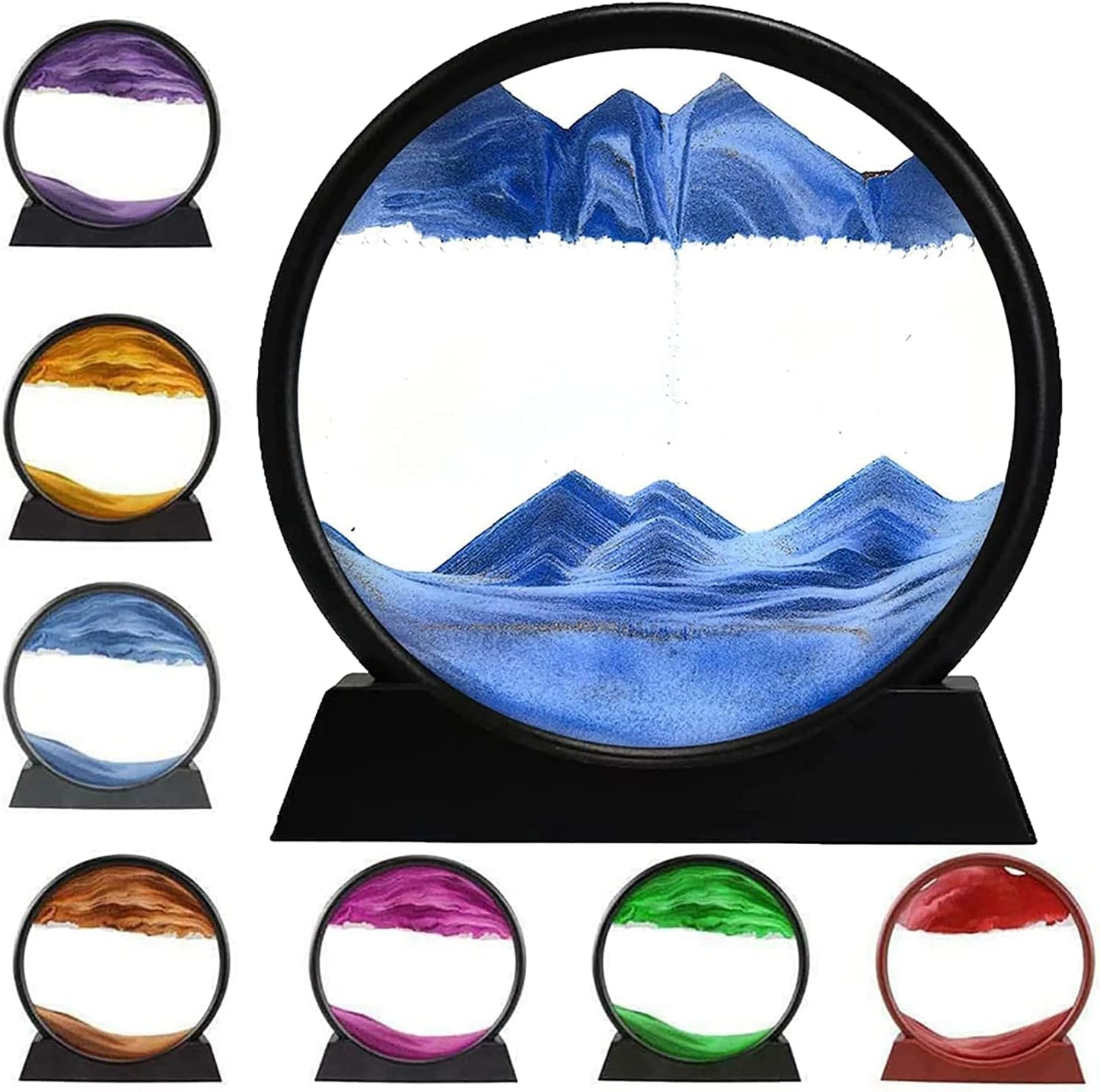 FIZZI SHOP JK SIDHU quick sand art painting showing colorful layered sand design on a canvas.