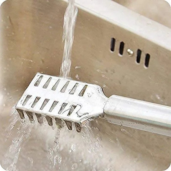 FIZZI SHOP fish scale remover scraper with ergonomic handle and stainless steel blade for easy fish cleaning.