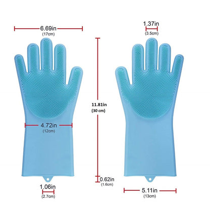 Pair of black silicone gloves by FIZZI SHOP JK SIDHU, showing textured surface for heat resistance and flexible fit.
