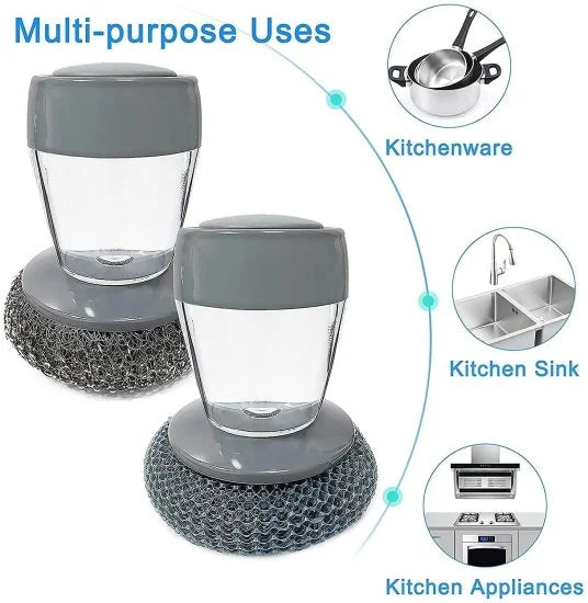 Wire Palm Dish Cleaner Brush by FIZZI SHOP with sturdy wire bristles for effective cleaning of dishes and cookware.