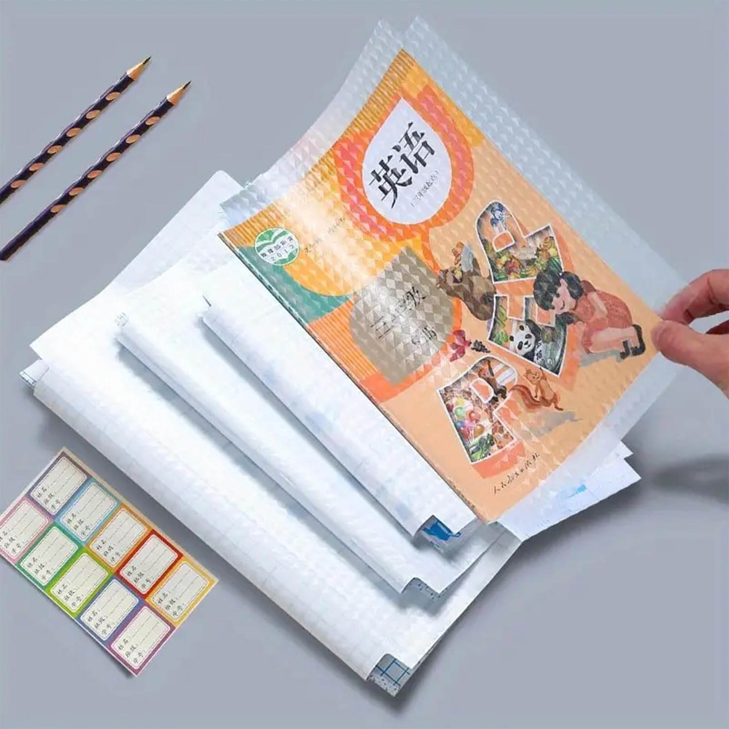 Set of 30 waterproof plastic book covers by FIZZI SHOP JK SIDHU, durable protective covers for books.
