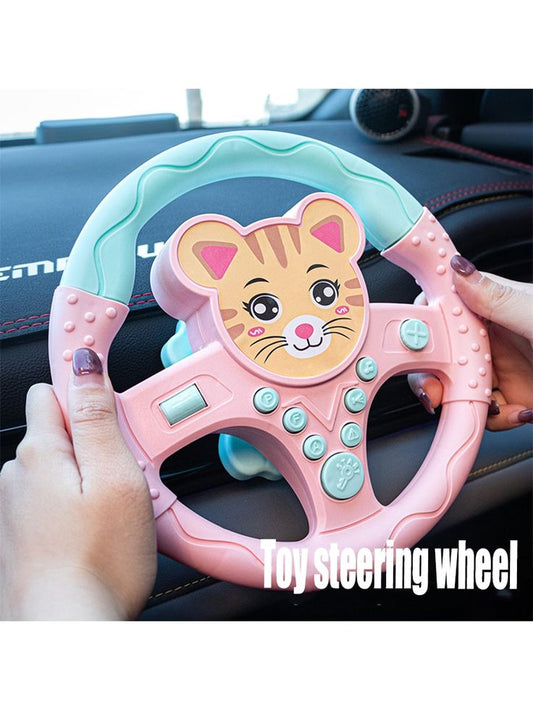 Kids simulated steering wheel toy from FIZZI SHOP JK SIDHU, shown in bright colors with realistic steering features for children.