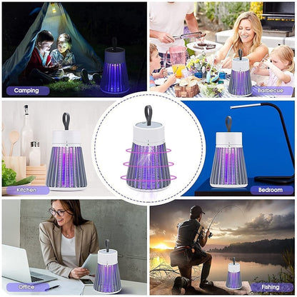 FIZZI SHOP electric shock mosquito killer with UV light trapping insects, compact design, and insect grid for effective mosquito control