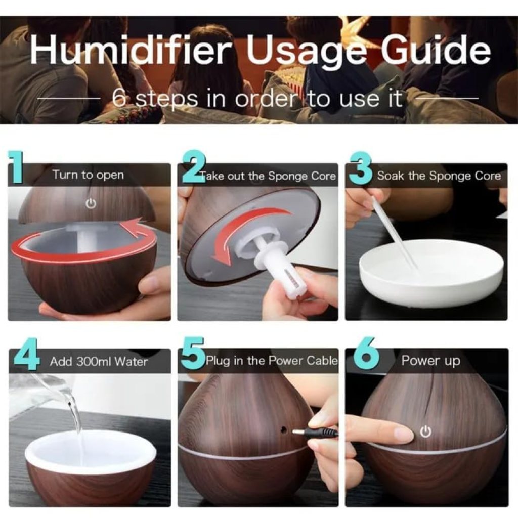 Pot-shaped wooden humidifier from FIZZI SHOP JK SIDHU, featuring a natural wood finish and compact design.