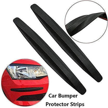 Pair of black car bumper guards by FIZZI SHOP, made of durable material, designed to protect vehicle bumpers from scratches.