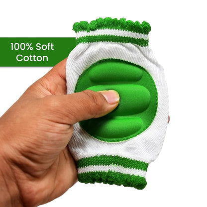FIZZI SHOP JK SIDHU baby knee pads and cushion set, soft knee protectors for infants, with colorful, padded knee cushions.
