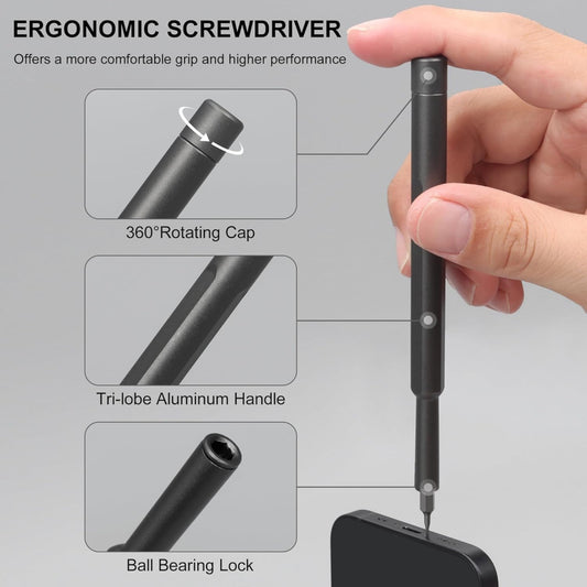 FIZZI SHOP 24-in-1 screwdriver set with multiple screwdriver bits and ergonomic handle for versatile repair tasks