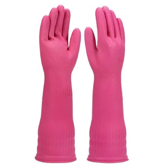 Long FIZZI SHOP gloves with extended cuff, made of soft fabric, designed for warmth and stylish coverage.