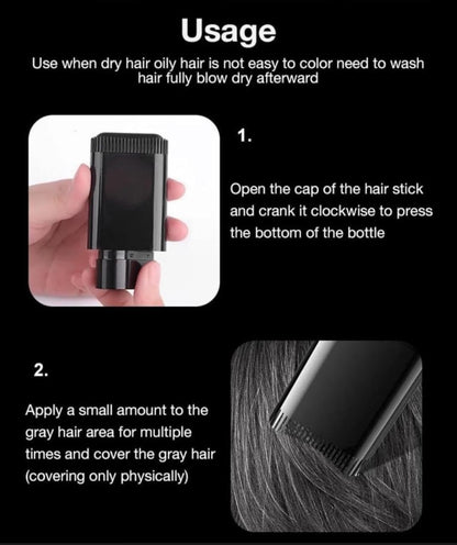 FIZZI SHOP JK SIDHU 2-in-1 Hair Dye Color Stick in a sleek, portable container with vibrant color options visible.