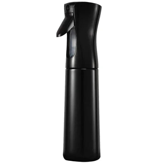 FIZZI SHOP hair spray bottle with a sleek design, featuring a spray nozzle and clear labeling for hair styling.