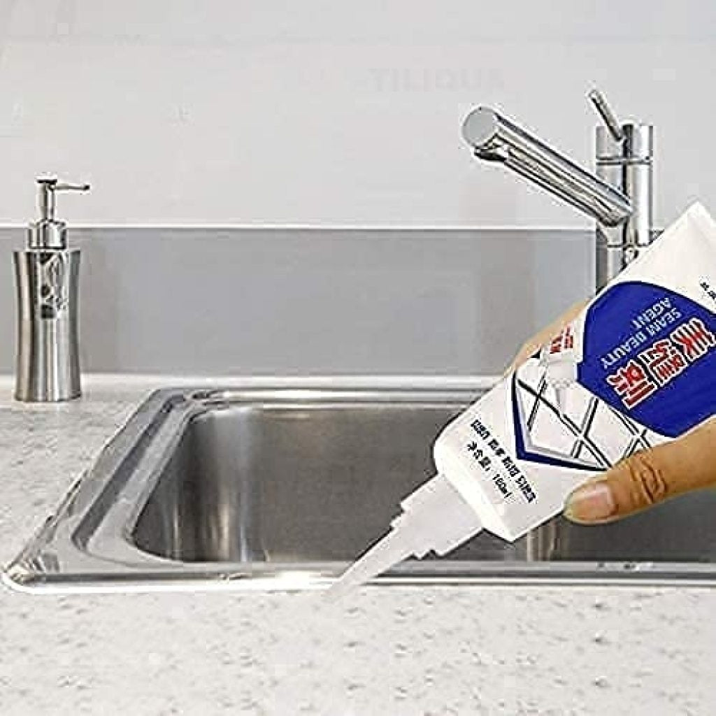 Tile gap filler from FIZZI SHOP JK SIDHU with beige-colored sealant for filling gaps between tiles in bathrooms or kitchens.