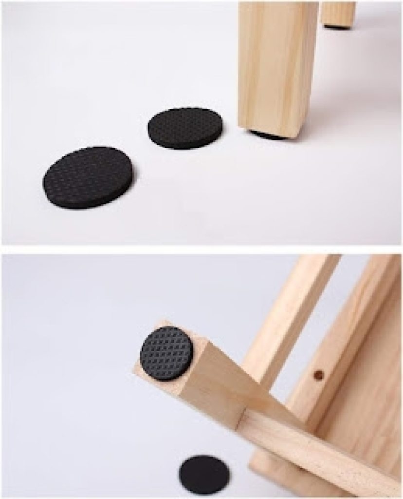 Set of 30 round chair leg pads from FIZZI SHOP, protective rubber furniture pads for chair legs.