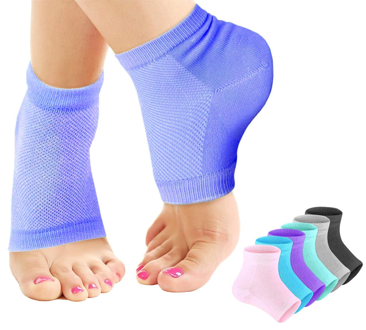 FIZZI SHOP JK SIDHU ankle gel socks in black, with cushioned gel sections for comfort and support around the ankles.