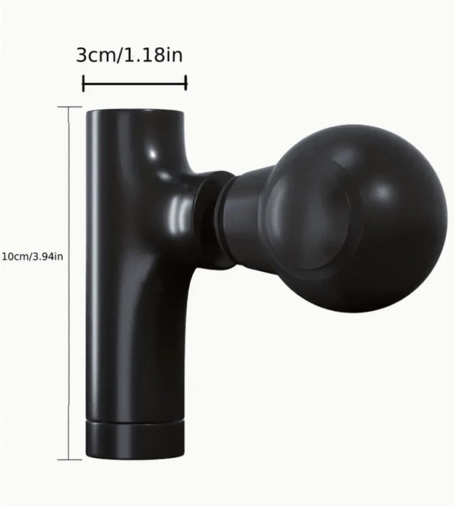 FIZZI SHOP mini facial massager gun with ergonomic handle and vibrating head for skincare and facial massage.