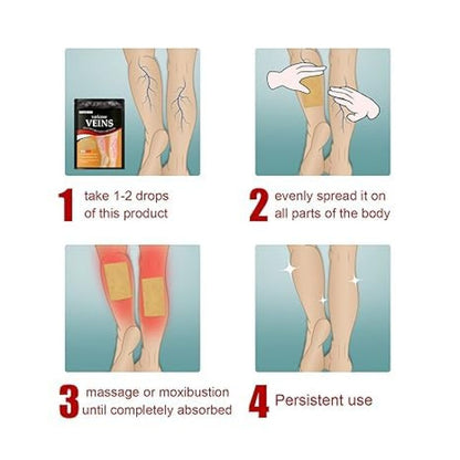 Pair of varicose veins patches by FIZZI SHOP, 12 pcs, showing adhesive patches designed for leg vein relief.