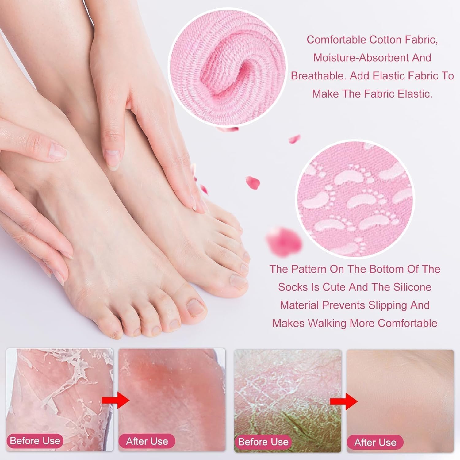 FIZZI SHOP spa gel socks with moisturizing gel lining, designed for relaxing foot care and soothing skin.