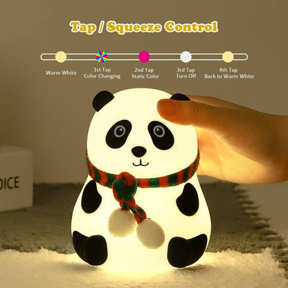 FIZZI SHOP panda night lamp featuring a cute panda design, soft glow, perfect for children's bedroom or nursery lighting
