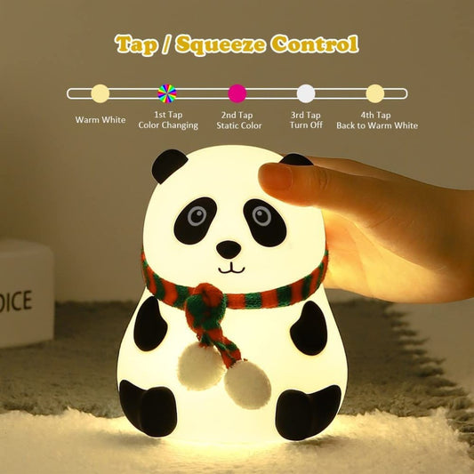 FIZZI SHOP panda night lamp featuring a cute panda design, soft glow, perfect for children's bedroom or nursery lighting