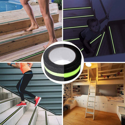Glow-in-the-dark anti-slip tape by FIZZI SHOP JK SIDHU, featuring a textured surface for safety on stairs and floors.