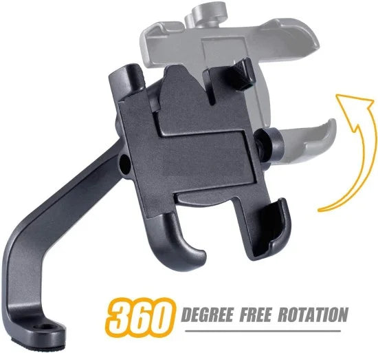 Waterproof motorcycle bicycle mobile stand by FIZZI SHOP holding a smartphone, designed for secure outdoor use.