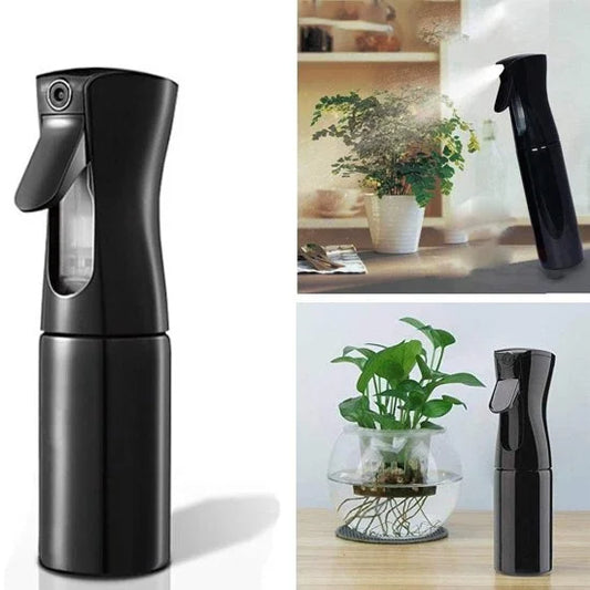 FIZZI SHOP hair spray bottle with clear plastic container and spray nozzle for styling and hair hold.