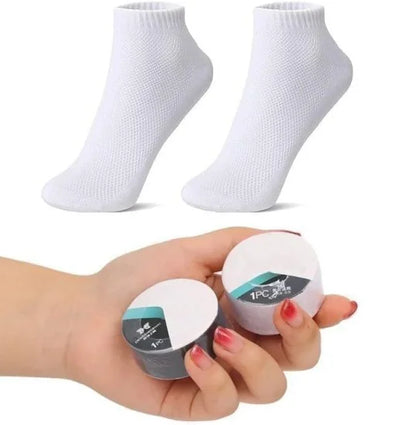 Disposable travel portable socks by FIZZI SHOP, shown in a compact pack ideal for on-the-go comfort and hygiene.