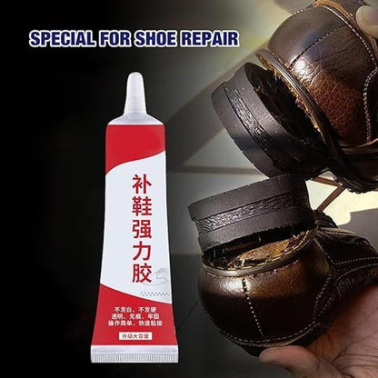 FIZZI SHOP shoe repairing glue in a tube, suitable for fixing and bonding leather, rubber, and fabric shoes.
