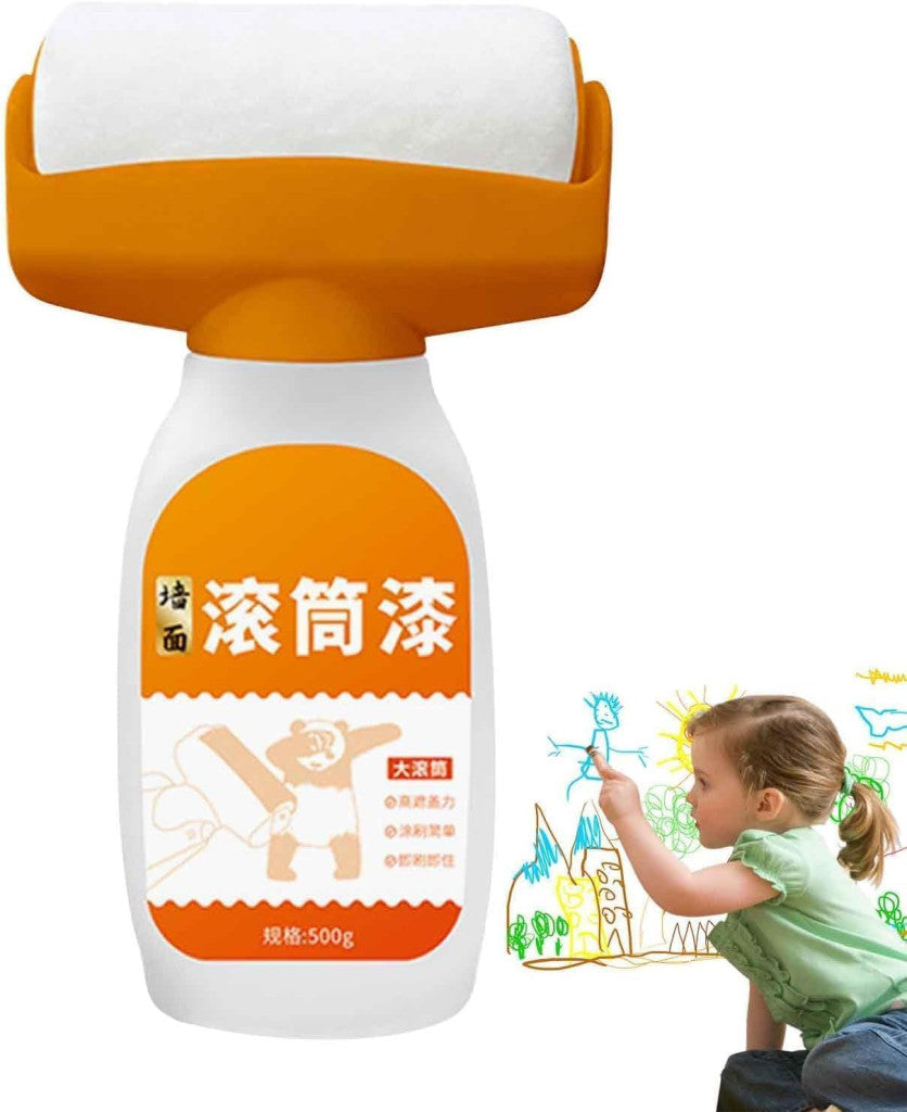 FIZZI SHOP JK SIDHU paint wall repair roller 500g with orange handle and foam roller for wall patching and painting repairs