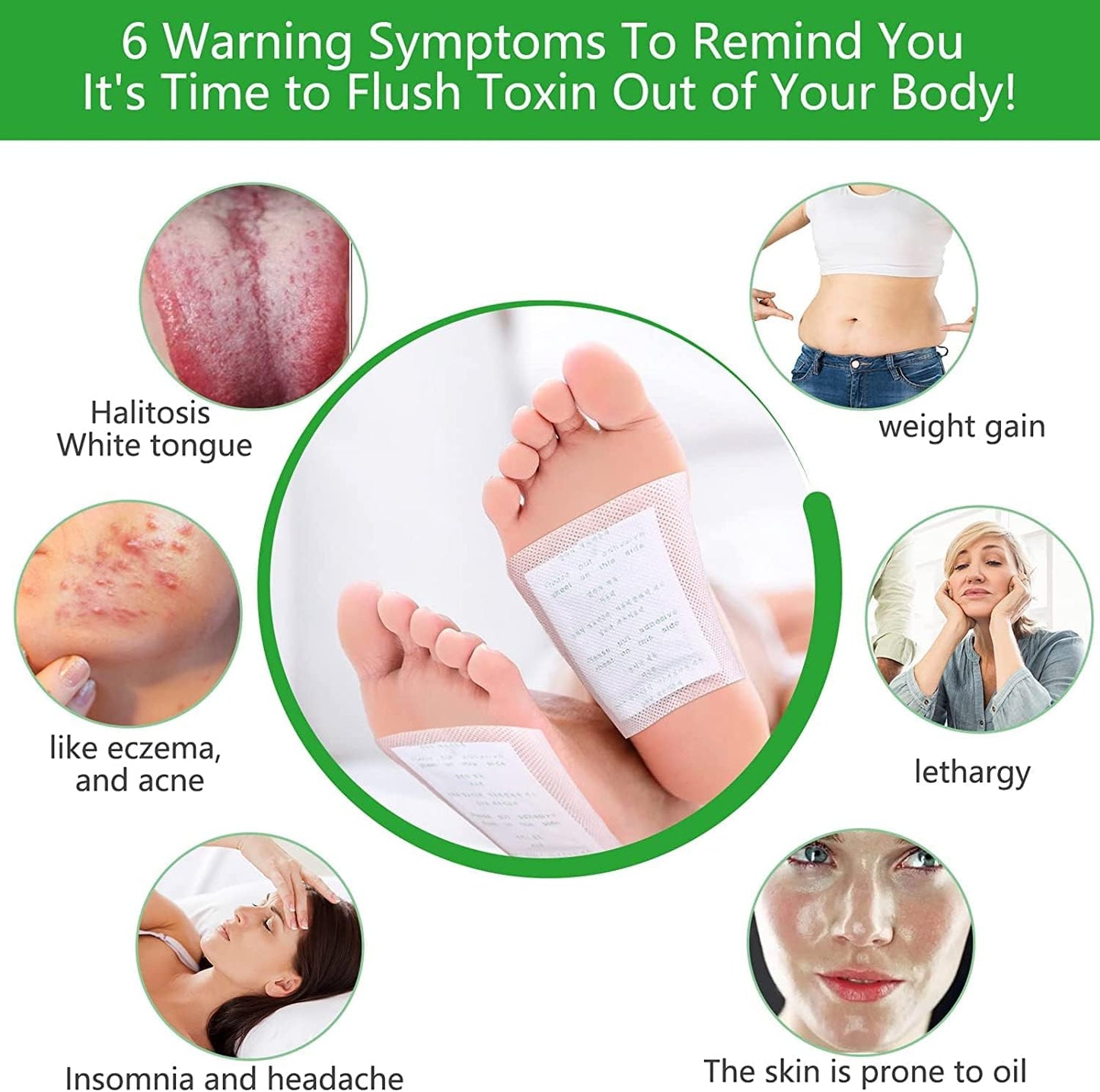 FIZZI SHOP Kinoki Detox Foot Pad showing the adhesive foot pad with herbal infusion for detoxification.