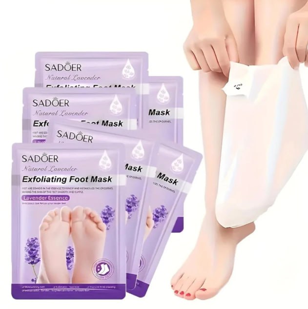FIZZI SHOP foot peeling mask removing dead skin from dry, cracked heels with natural exfoliating ingredients.