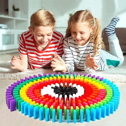 Set of 120 wooden dominoes with natural finish, arranged in a box for the FIZZI SHOP JK SIDHU domino game.
