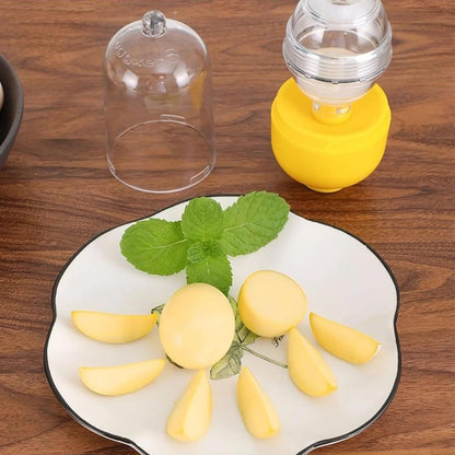 FIZZI SHOP egg puller tool for easily peeling boiled eggs, showing the device with eggs inside for quick removal.