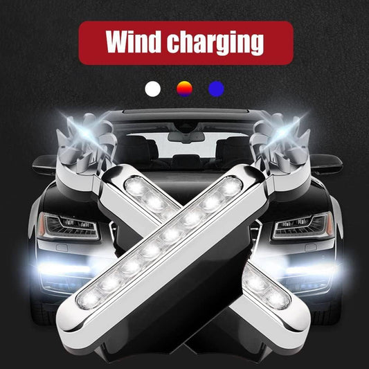 Two FIZZI SHOP car decorative daytime running LED lights installed on a vehicle's front bumper.
