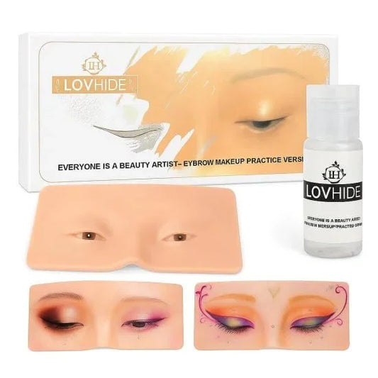 Makeup practice face board by FIZZI SHOP showing a realistic human face for cosmetics application and makeup training.
