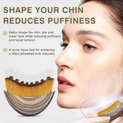 FIZZI SHOP lymphatic contour face brush with soft bristles, designed for facial massage and lymphatic drainage.