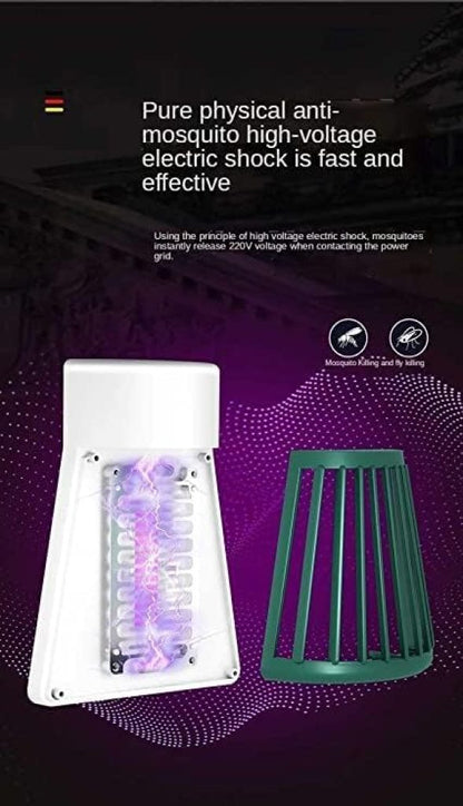 FIZZI SHOP plug-in mosquito killer with switch, showing device with UV light and electric grid to attract and eliminate mosquitoes.