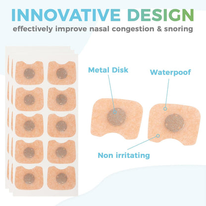 FIZZI SHOP breathing nasal strip applied across the nose to help open nasal passages and improve airflow during sleep or activity.