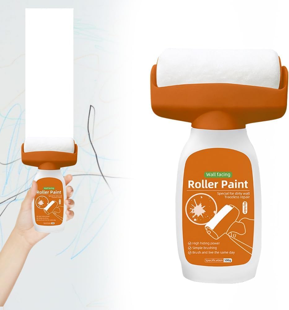 FIZZI SHOP JK SIDHU paint wall repair roller 500 Gm with handle and roller cover for wall patching and painting projects