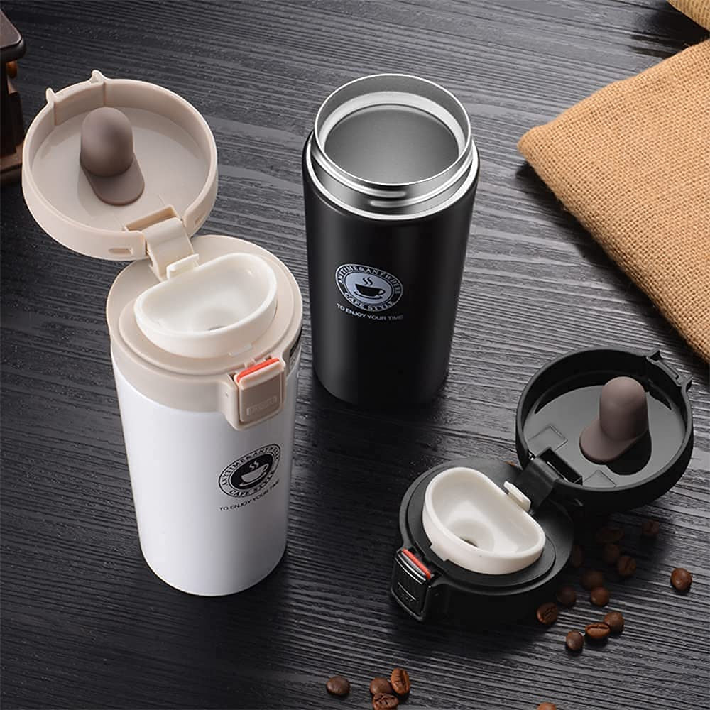 FIZZI SHOP 500ml coffee mug with handle, ceramic material, white exterior, and printed design, suitable for hot beverages.