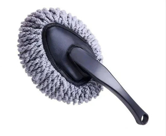 FIZZI SHOP mini car duster with soft microfiber head for dusting and cleaning vehicle interiors and exteriors effectively