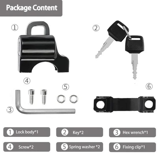 FIZZI SHOP bike helmet lock securing helmet to bike with sturdy cable and lock for safety and theft prevention.